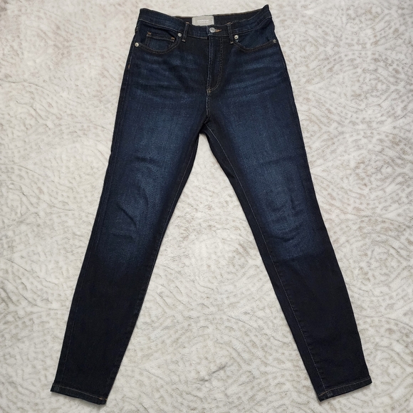 Everlane The High-Rise Skinny Jean Women's Size 29R Deep Indigo - Picture 2 of 15